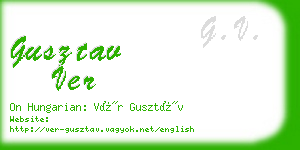 gusztav ver business card